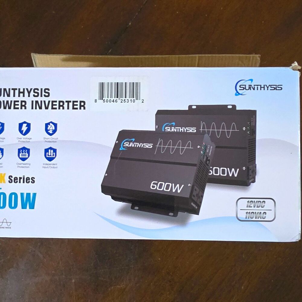 SUNTHYSIS SAK Series SAK 0612 Pure Sine Inverter 600W 12VDC to 110VAC